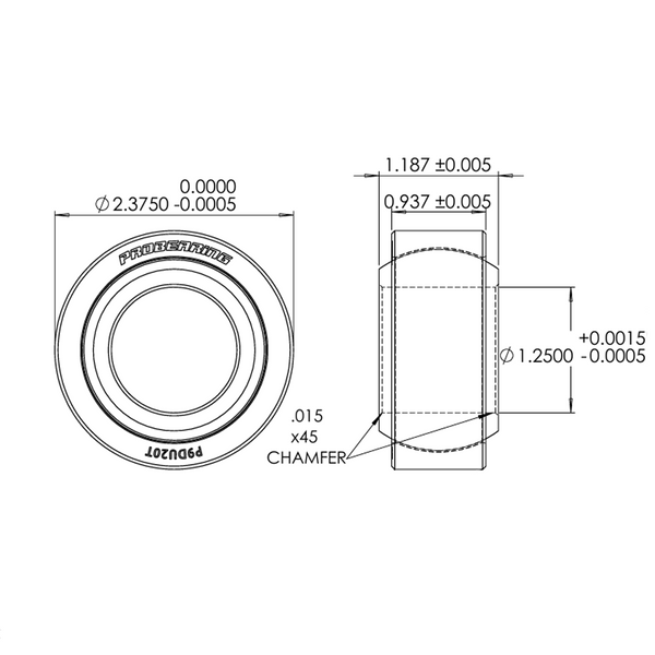 Pro 9 Series Spherical Bearing | 1.25" Bore x 2.375" Race | 4140 Alloy Steel - PROBEARING